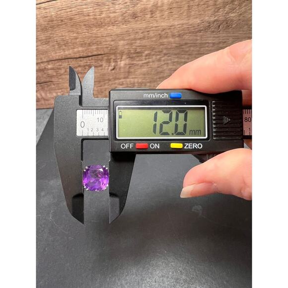 Amethyst and diamond sterling silver ring size 7 - Picture 4 of 16